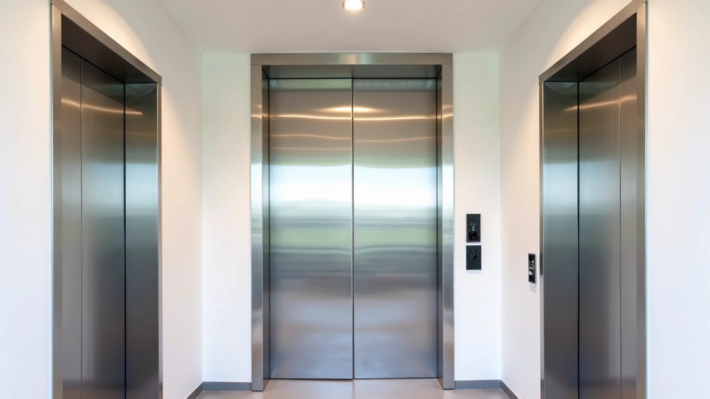 Moderne lift met gesloten deuren in een residentieel appartementengebouw